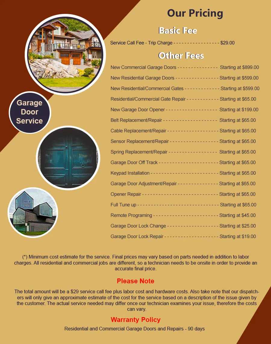 5 Star Garage Door Rochester, MI 248-455-6122 - pricelist6