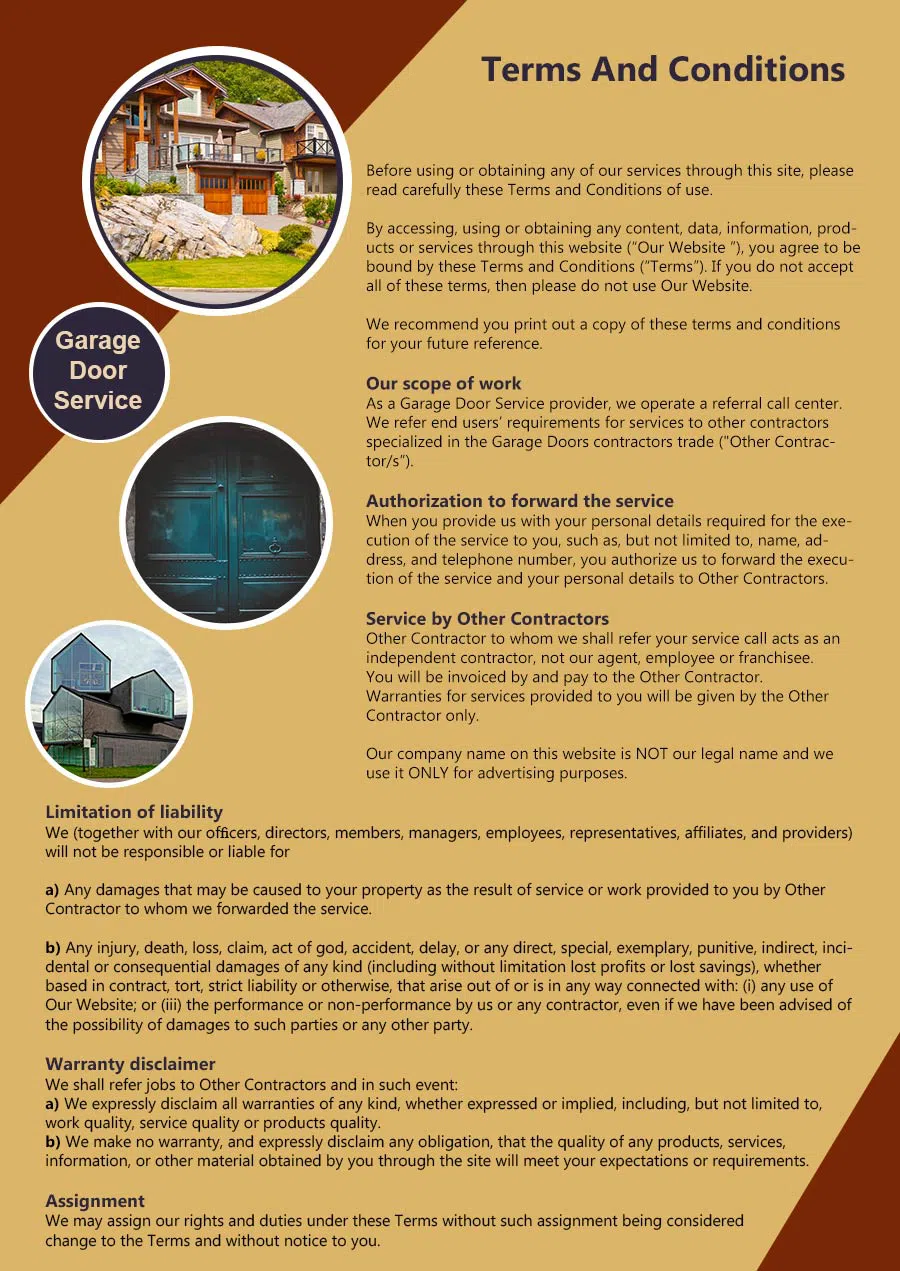 5 Star Garage Door Rochester, MI 248-455-6122 - terms6